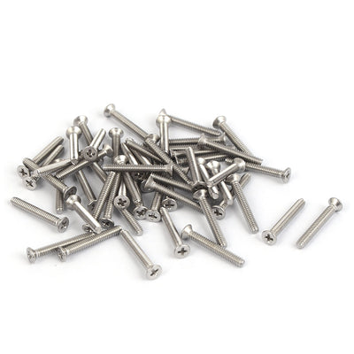 uxcell Uxcell 50 Pcs M1.6x12mm 316 Stainless Steel Countersunk Phillips Machine Screws Bolts