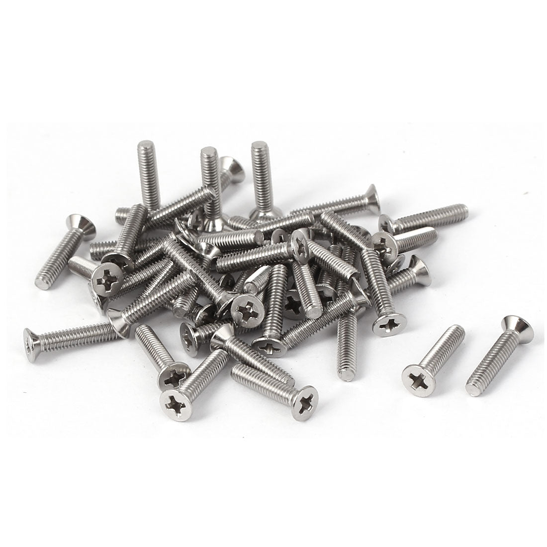 uxcell Uxcell 50 Pcs M2.5x12mm 316 Stainless Steel Flat Head Phillips Machine Screws Fasteners