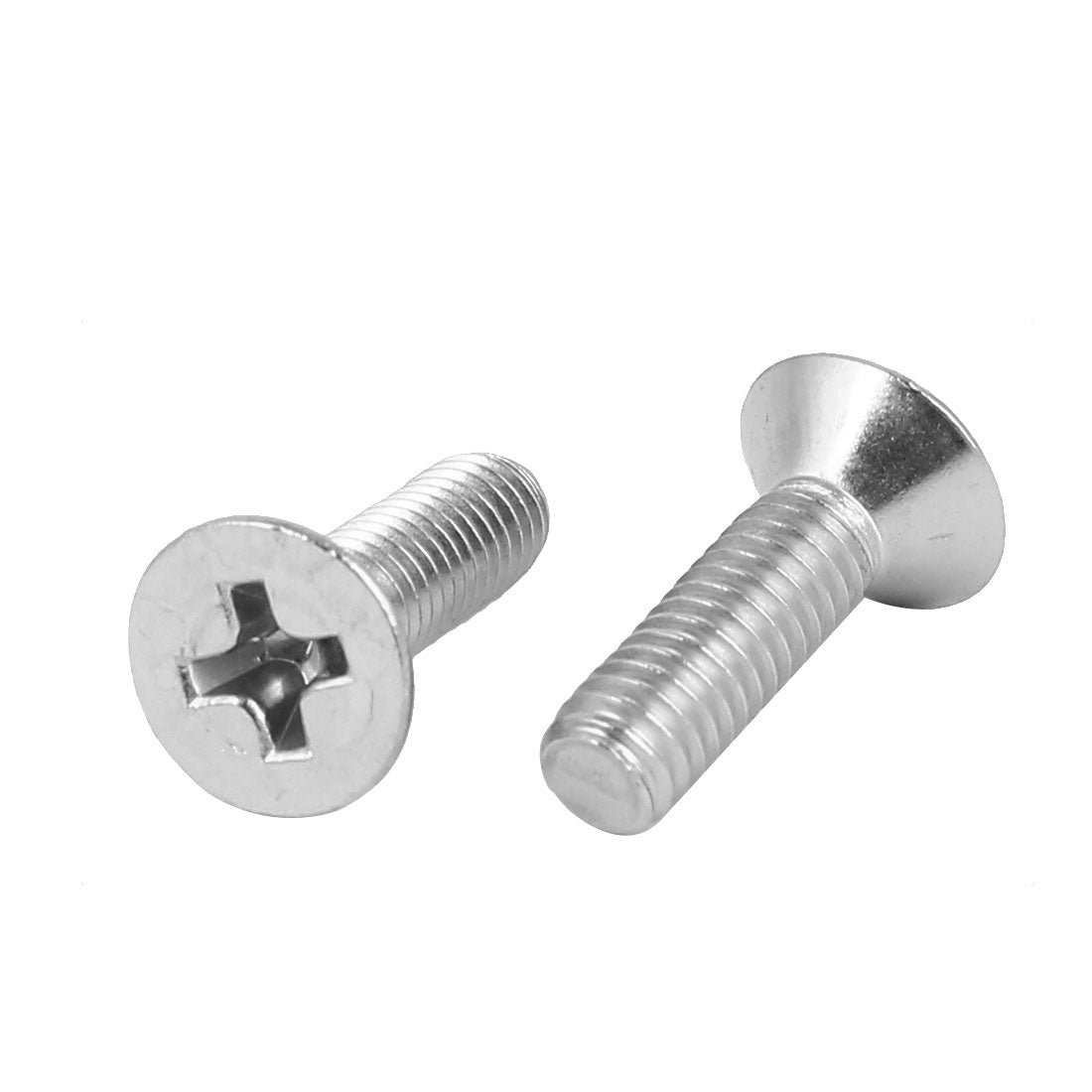 uxcell Uxcell 40 Pcs M4x14mm 316 Stainless Steel Flat Head Phillips Machine Screws Silver Tone