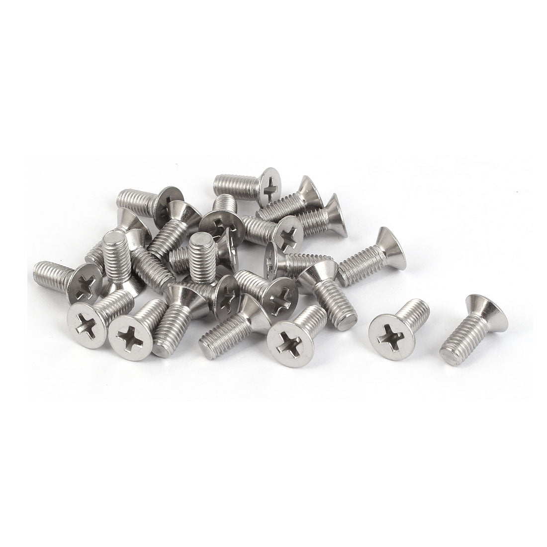 uxcell Uxcell 25 Pcs M5x12mm 316 Stainless Steel Countersunk Phillips Machine Screws Bolts