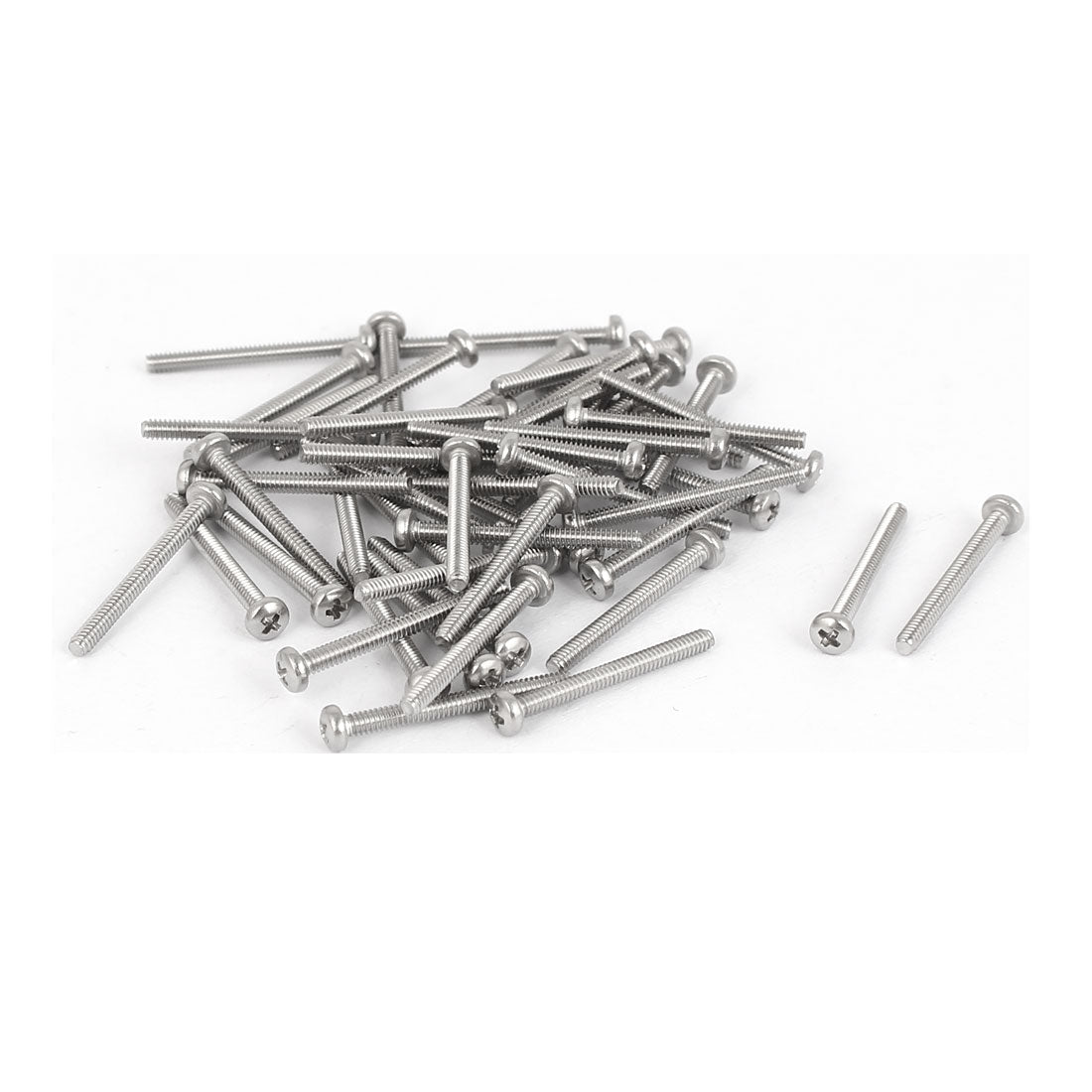 uxcell Uxcell 50 Pcs M1.6x16mm 316 Stainless Steel Phillips Pan Head Machine Screws Bolts