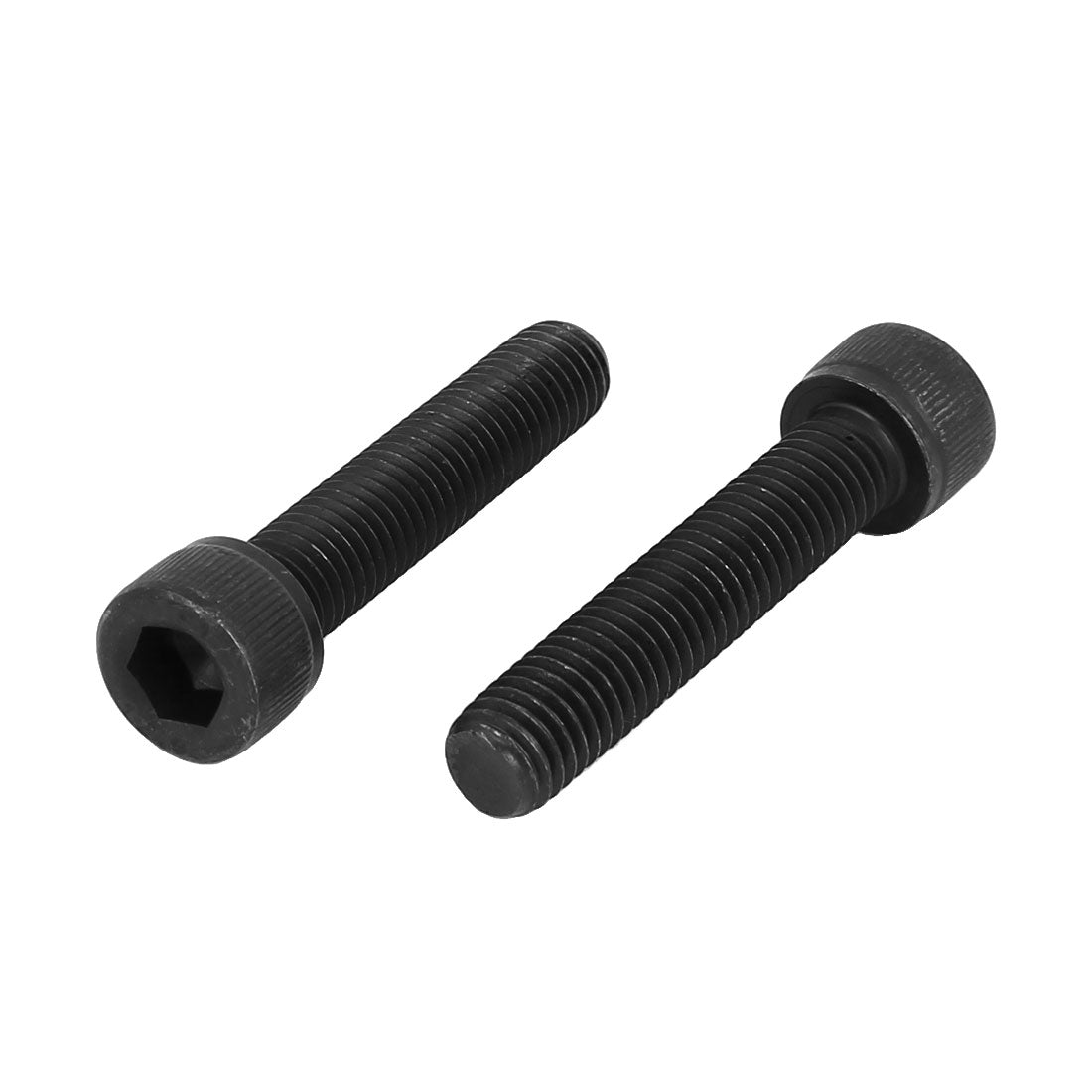 uxcell Uxcell 60mm Length M10 x 50mm Fully Thread Hex Socket Head Cap Screws Bolts Black 5 Pcs