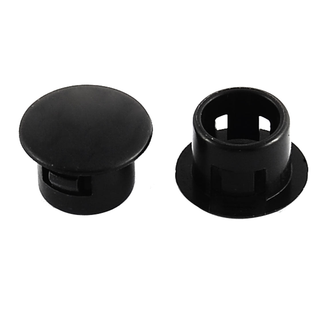 uxcell Uxcell Door Plastic Mounting Locking Hole Plugs Button Cover Black 13mm Dia 12pcs