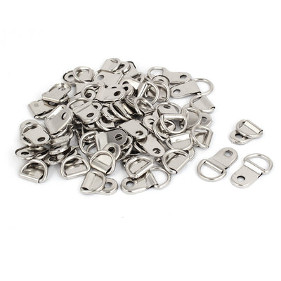 Harfington Uxcell 25mm x 15mm Metal D-Rings Picture Frame Strap Hanging Hangers Hooks 30PCS