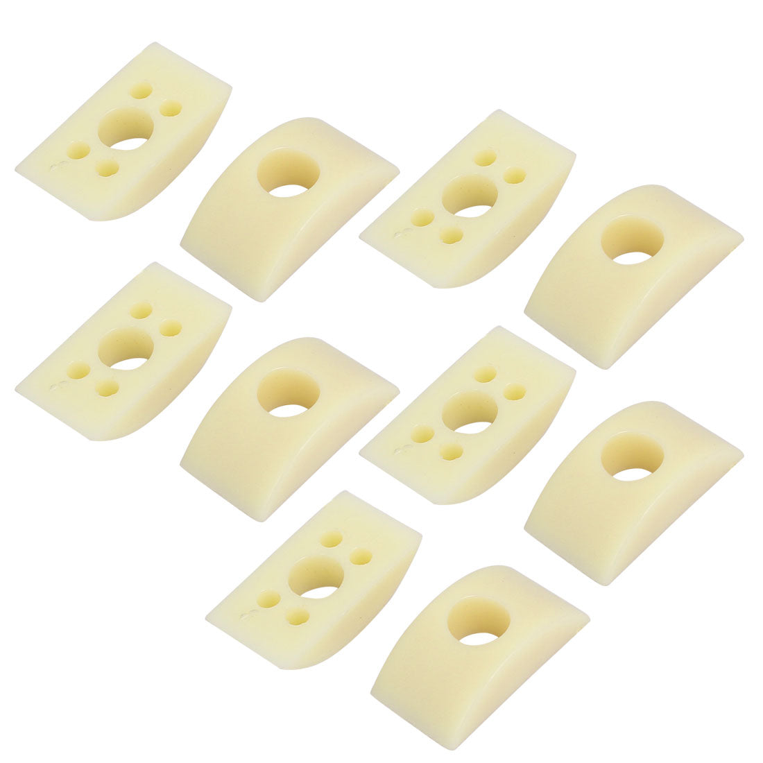 uxcell Uxcell Household Plastic Half Moon Spacer Connector Fittings Beige 8mm Hole Dia 10pcs