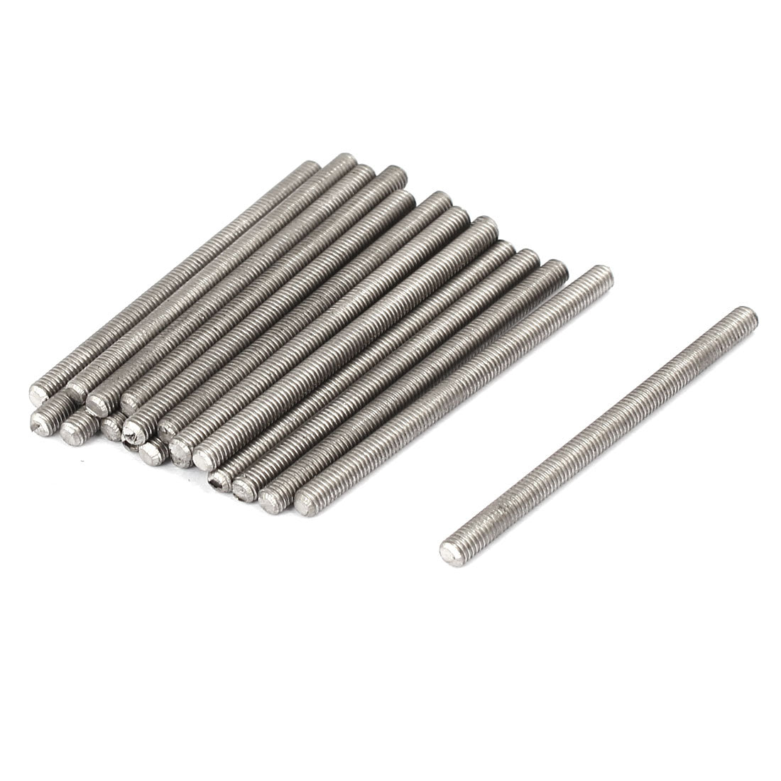 uxcell Uxcell M3 x 45mm 304 Stainless Steel Fully Threaded Rods Bar Studs Fasteners 20 Pcs