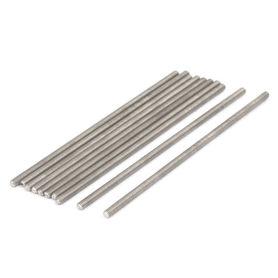 Harfington Uxcell M3 x 90mm 0.5mm Pitch 304 Stainless Steel Fully Threaded Rods Silver Tone 10 Pcs