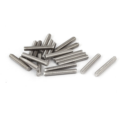 uxcell Uxcell M4 x 25mm 304 Stainless Steel Fully Threaded Rod Bar Studs Fastener 20 Pcs