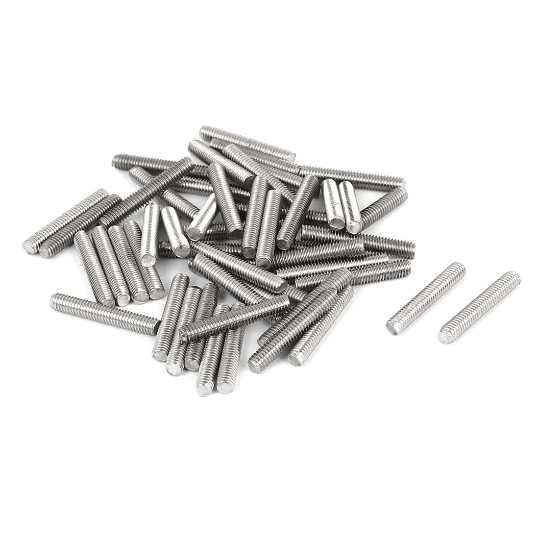 uxcell Uxcell M4 x 25mm 304 Stainless Steel Fully Threaded Rod Bar Studs Hardware 50 Pcs