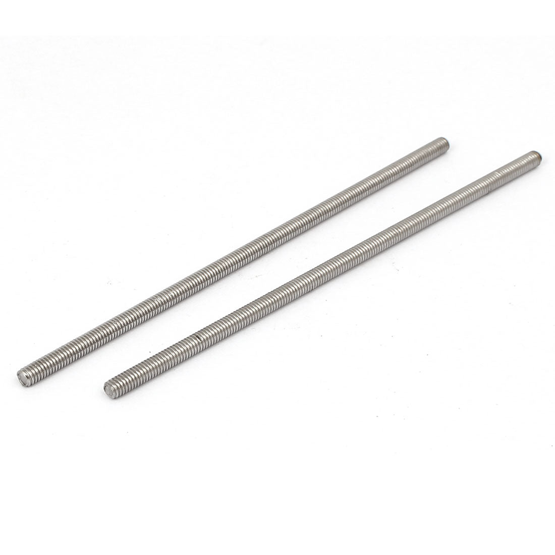 uxcell Uxcell M4 x 120mm 304 Stainless Steel Fully Threaded Rod Bar Studs Silver Tone 5 Pcs