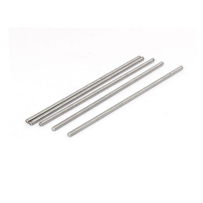 uxcell Uxcell M4 x 140mm 304 Stainless Steel Fully Threaded Rod Bar Studs Silver Tone 5 Pcs