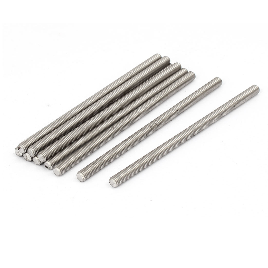 uxcell Uxcell M5 x 100mm 0.8mm Pitch 304 Stainless Steel Fully Threaded Rod Bar Studs 10 Pcs