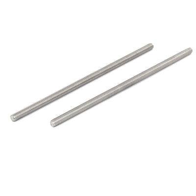 Harfington Uxcell M5 x 130mm 304 Stainless Steel Fully Threaded Rod Bar Studs Hardware 5 Pcs