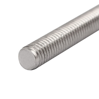 Harfington Uxcell M5 x 130mm 304 Stainless Steel Fully Threaded Rod Bar Studs Silver Tone 10 Pcs