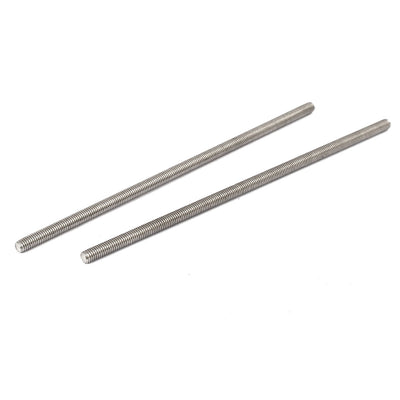 Harfington Uxcell M5 x 150mm 304 Stainless Steel Fully Threaded Rod Bar Studs Hardware 5 Pcs