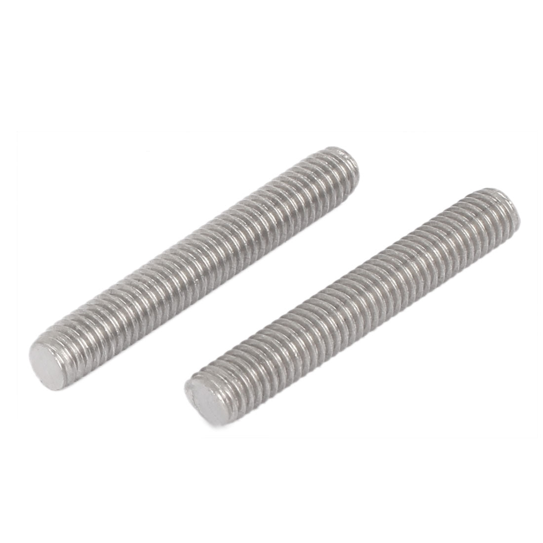 uxcell Uxcell M6 x 40mm 1mm Thread Pitch 304 Stainless Steel Rod Bar Studs Silver Tone 20 Pcs