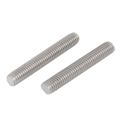 Harfington Uxcell M6 x 40mm 1mm Thread Pitch 304 Stainless Steel Rod Bar Studs Silver Tone 20 Pcs