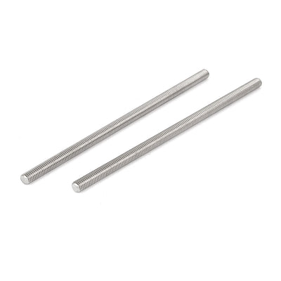 Harfington Uxcell M6 x 140mm 304 Stainless Steel Fully Threaded Rod Bar Studs Fastener 10 Pcs