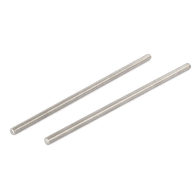 Harfington Uxcell M6 x 160mm 304 Stainless Steel Fully Threaded Rod Bar Studs Hardware 5 Pcs