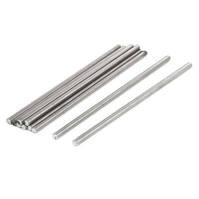 uxcell Uxcell M6 x 160mm 304 Stainless Steel Fully Threaded Rods Hardware Silver Tone 10 Pcs