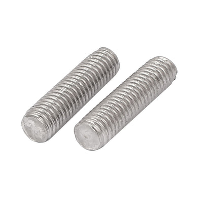 Harfington Uxcell M8 x 30mm 1.25mm Pitch 304 Stainless Steel Fully Threaded Rods Fasteners 20 Pcs