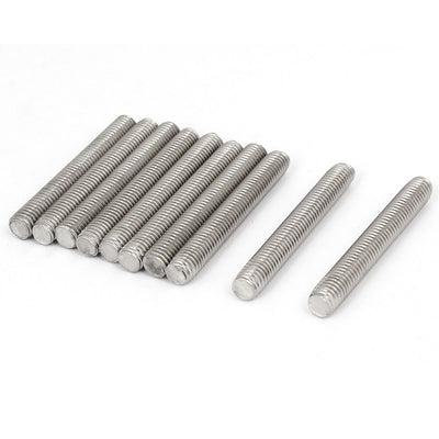 uxcell Uxcell Metric M8 x 60mm 304 Stainless Steel Fully Threaded Rods Fasteners 10 Pcs