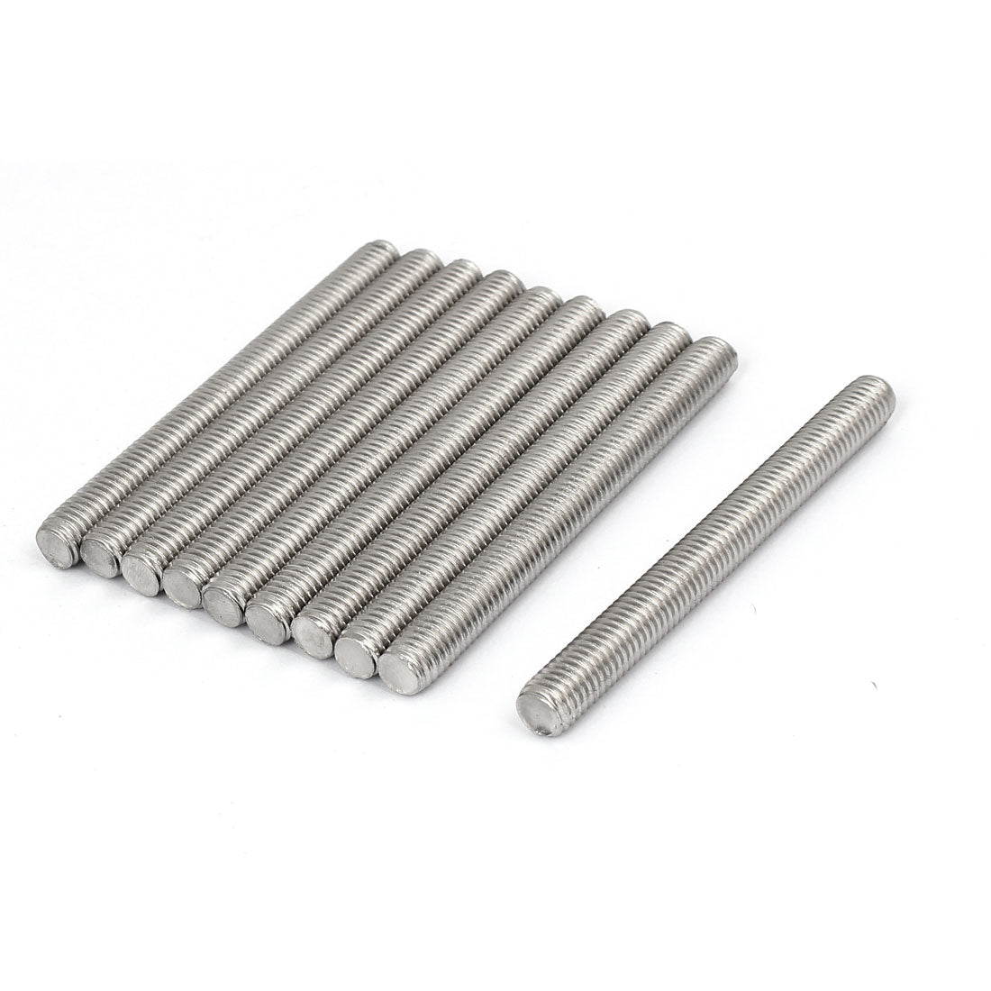 uxcell Uxcell M8 x 80mm 1.25mm Pitch 304 Stainless Steel Fully Threaded Rods Bar Studs 10 Pcs