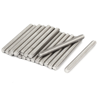 Harfington Uxcell M8 x 80mm 1.25mm Pitch 304 Stainless Steel Fully Threaded Rods Hardware 20 Pcs