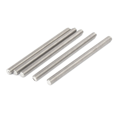 uxcell Uxcell M8 x 120mm 1.25mm Pitch 304 Stainless Steel Fully Threaded Rods Hardware 5 Pcs