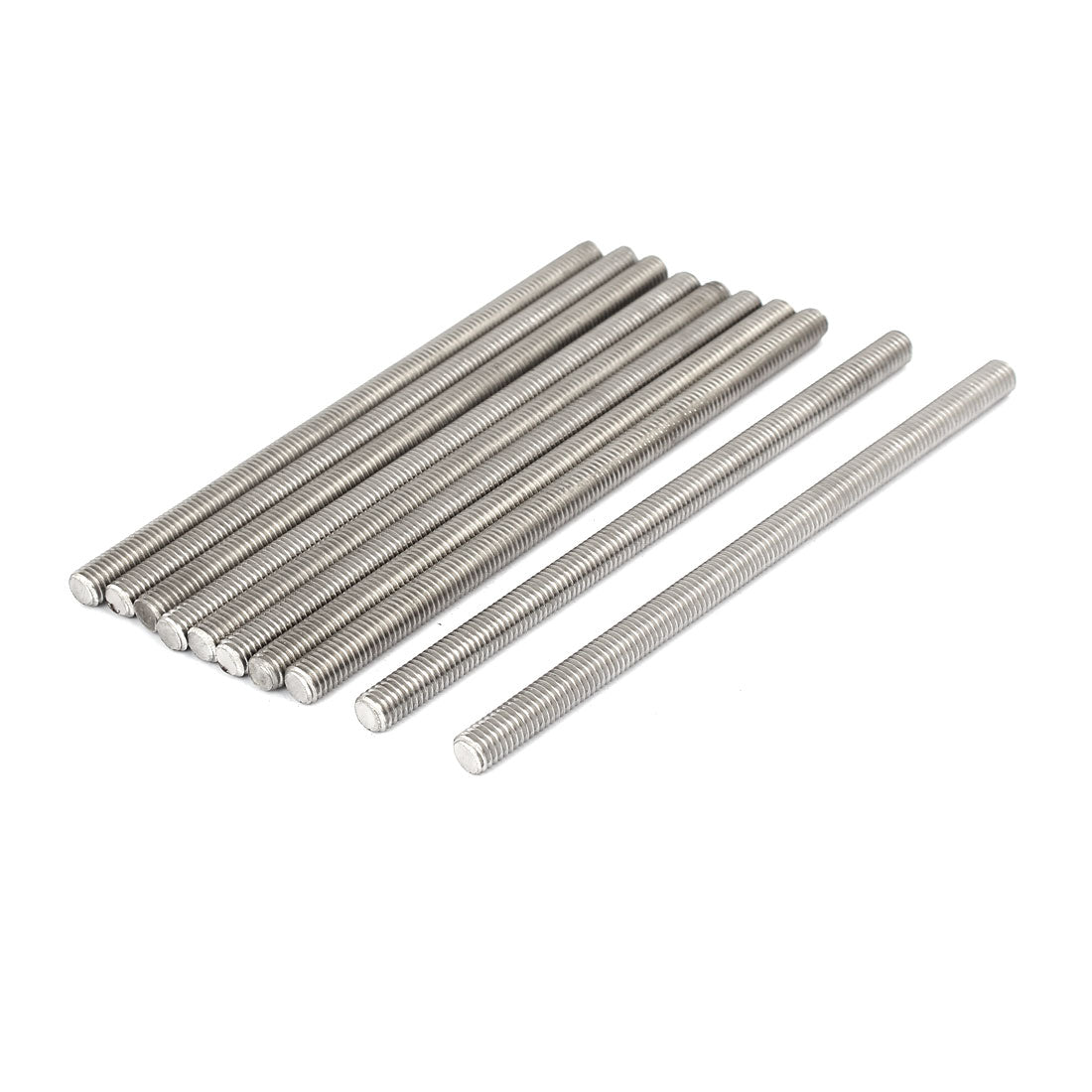 uxcell Uxcell M8 x 150mm 304 Stainless Steel Fully Threaded Rods Bar Studs Fasteners 10 Pcs