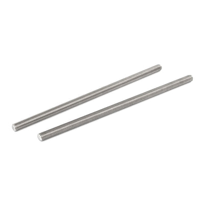 Harfington Uxcell M8 x 200mm 1.25mm Pitch 304 Stainless Steel Fully Threaded Rods Fasteners 10 Pcs