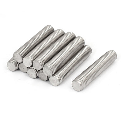 uxcell Uxcell M10 x 50mm 304 Stainless Steel Fully Threaded Rods Bar Studs Fasteners 10 Pcs
