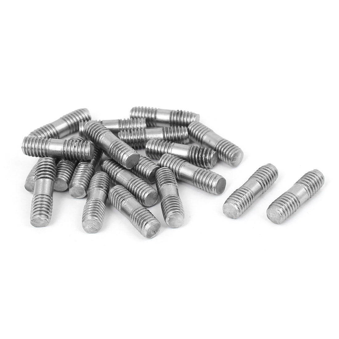 uxcell Uxcell M6x20mm 304 Stainless Steel Double End Threaded Stud Screw Bolt 20pcs