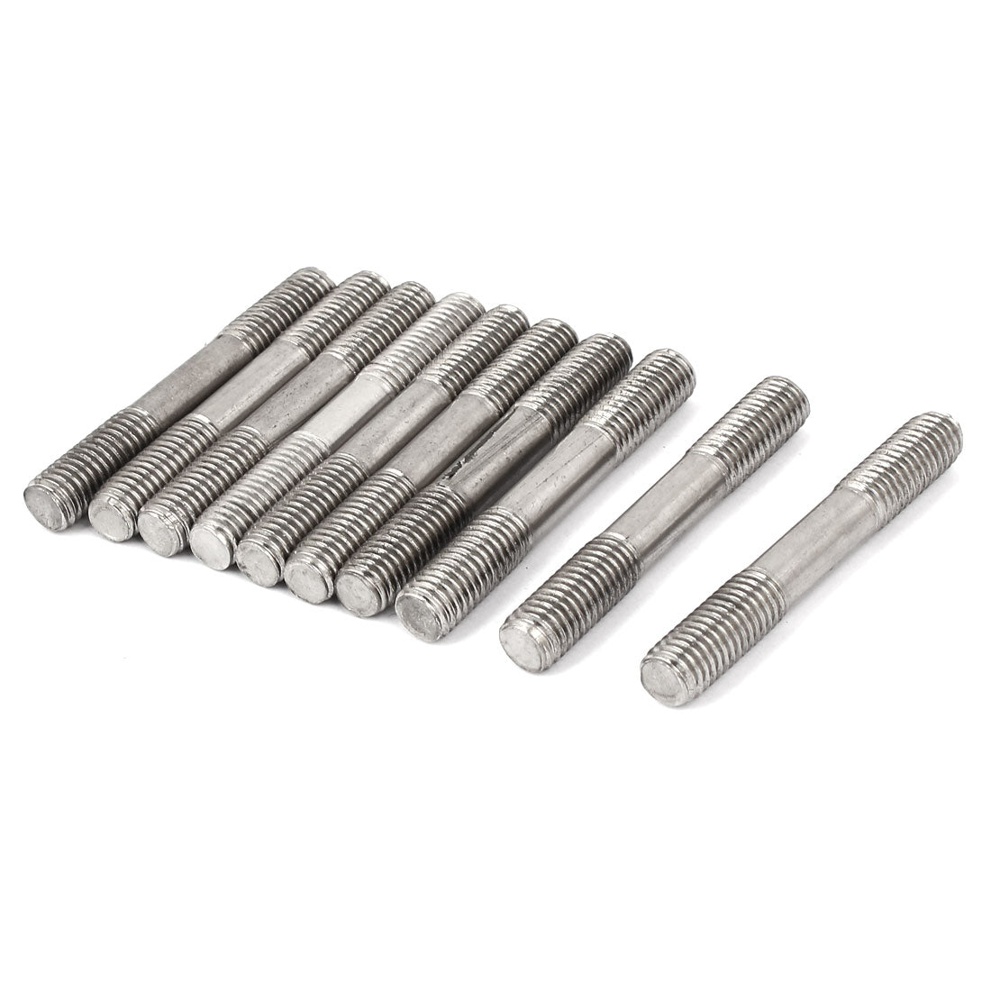 uxcell Uxcell 304 Stainless Steel Double End Thread Tight Adjustable Push Rod Stud M10x70mm 10pcs