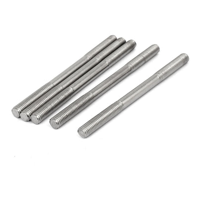 Harfington Uxcell 304 Stainless Steel Double End Thread Tight Adjustable Push Rod Stud M10x145mm 5pcs