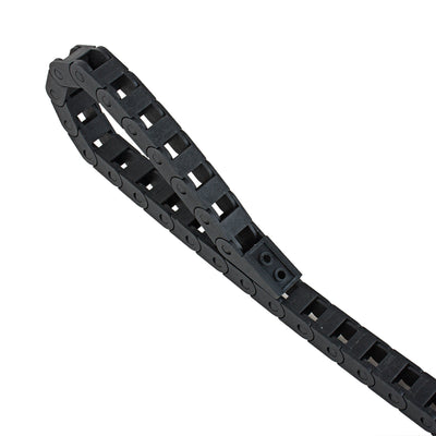 Harfington Uxcell R15 7mm x 7mm Internal Size Black Plastic Cable Wire Carrier Drag Chain 1M Length for CNC