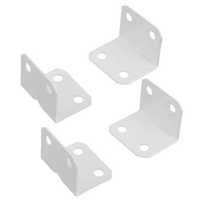 uxcell Uxcell Home Furniture Carbon Steel L Shape Corner Brace Plate 90 Degree Right Angle Bracket White 4pcs