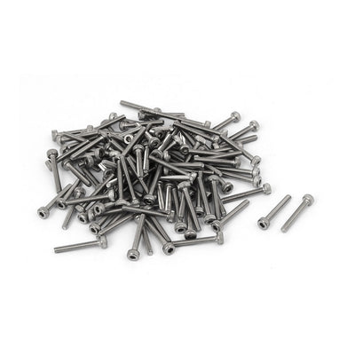 Harfington Uxcell M2x14mm 0.4mm Pitch 304 Stainless Steel Hex Socket Head Cap Screw DIN912 120pcs