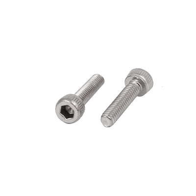 Harfington Uxcell M2.5 x 10mm Thread 304 Stainless Steel Hex Socket Head Cap Screw DIN912 55pcs