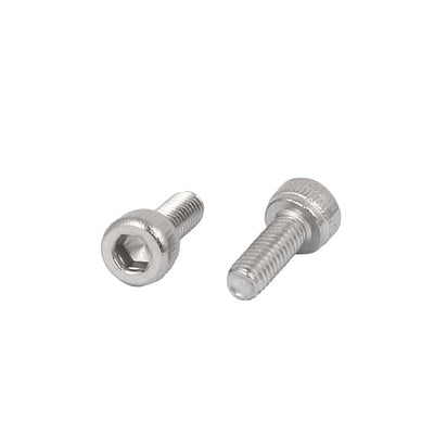 Harfington Uxcell M3x6mm Thread 304 Stainless Steel Hex Socket Head Cap Screw Bolt DIN912 120pcs