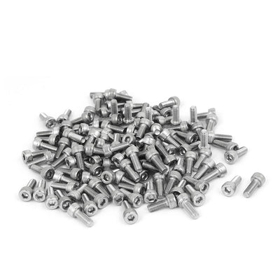 uxcell Uxcell M4x10mm Thread 304 Stainless Steel Hex Socket Head Cap Screw Bolt DIN912 120pcs