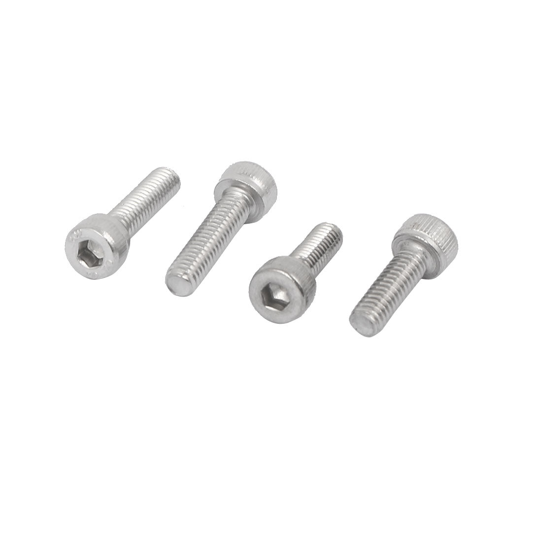 uxcell Uxcell M4x12mm Thread 304 Stainless Steel Hex Socket Head Cap Screw Bolt DIN912 55pcs