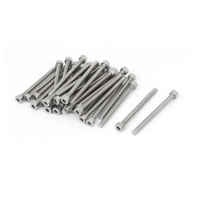 uxcell Uxcell M4x50mm Thread 304 Stainless Steel Hex Socket Head Cap Screw Bolt DIN912 35pcs