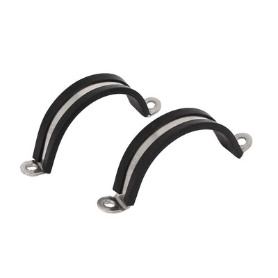 Harfington Uxcell 45mm EPDM Rubber Lined U Shaped Saddle Clamp Tube Pipe Clips 5 Pcs
