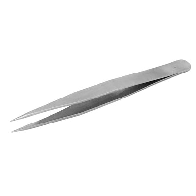 uxcell Uxcell Non-magnetic Stainless Steel Pointy Straight Tip Tweezer Forceps 117mm Length