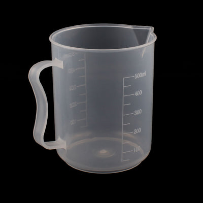 Harfington Uxcell Kitchen Labotary 500mL Plastic Measuring Cup Jug Pour Spout Container