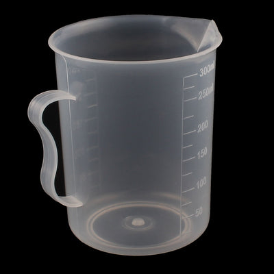 Harfington Uxcell 2 Pcs Kitchen Lab 300mL Plastic Measuring Cup Jug Pour Spout Container