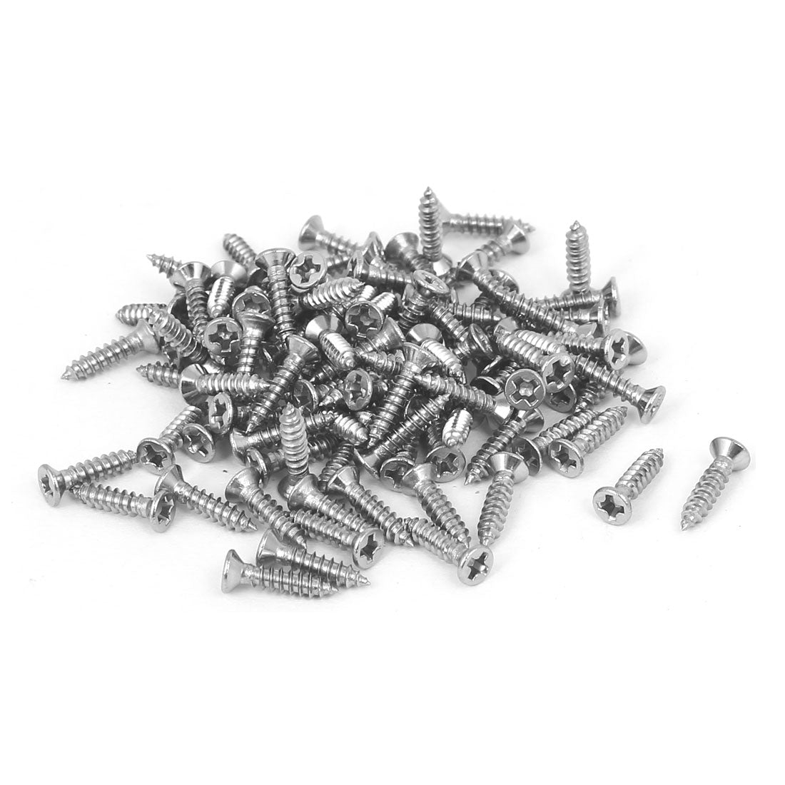 uxcell Uxcell M2.2 x 9.5mm 304 Stainless Steel Phillips Self Tapping Screws Fasteners 100 Pcs