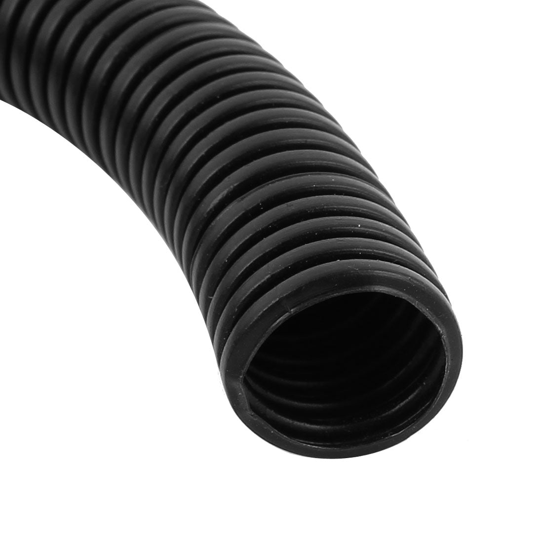 uxcell Uxcell 4.1 M 16 x 20 mm Plastic Corrugated Conduit Tube for Garden,Office Black