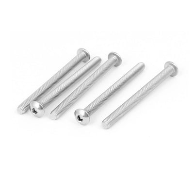 uxcell Uxcell M5x60mm Thread 316 Stainless Steel Button Head Hex Socket Cap Screw Bolt 5pcs